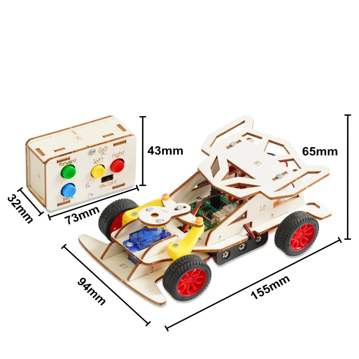 Medinis Mechaninis Konstruktorius | DIY Krautuvas su Nuotoliniu Valdymu - STEM Žaislas