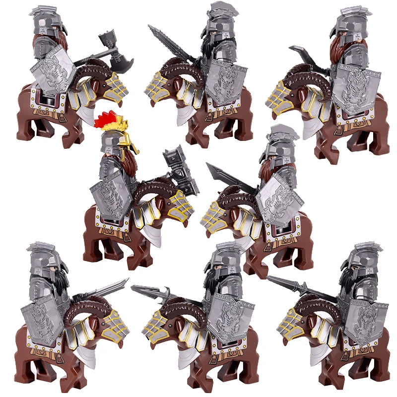 MOC Elfų Karžygiai Thranduil su Megaloceros - LOTR Viduramžių Konstruktorius