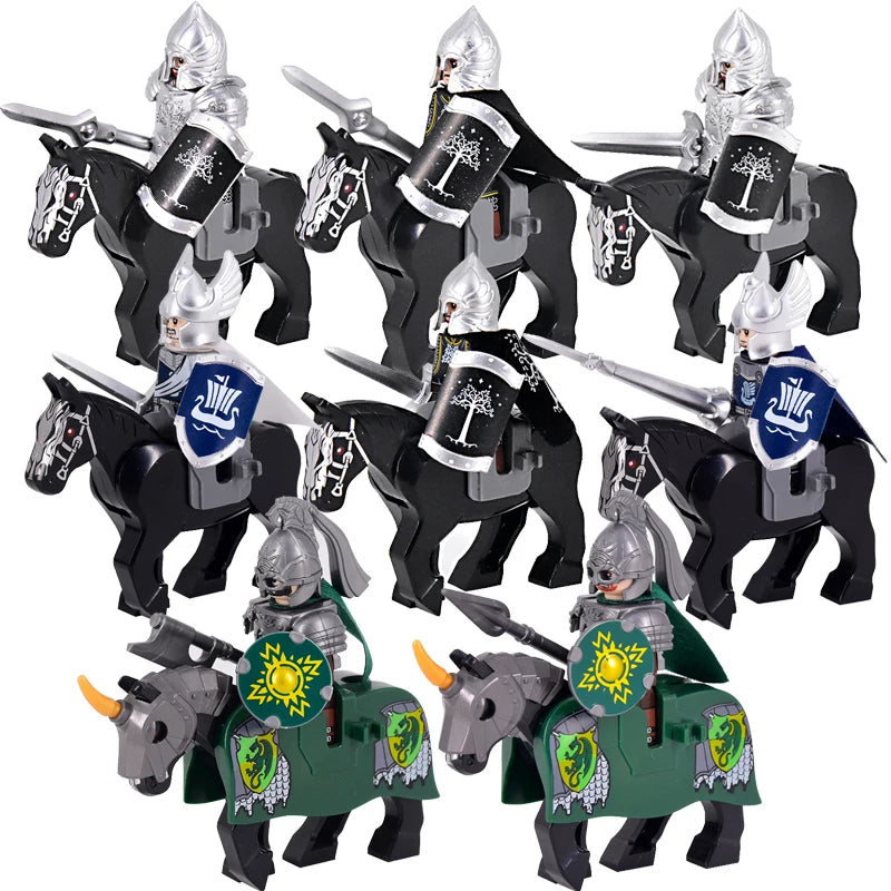 MOC Elfų Karžygiai Thranduil su Megaloceros - LOTR Viduramžių Konstruktorius