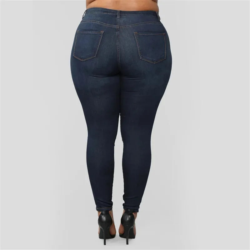 Moteriški Džinsai XL-5XL - Aukštu Liemeniu Skinny Stretch