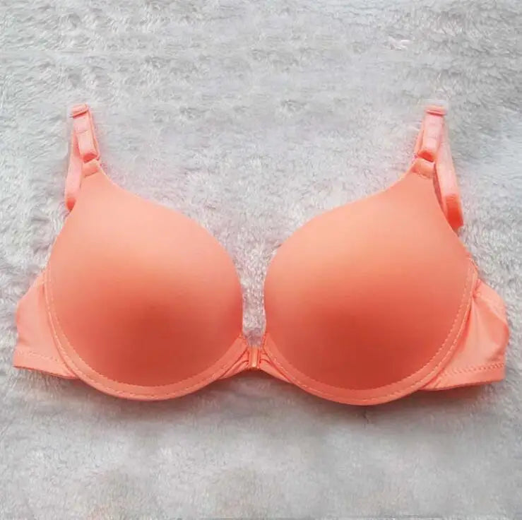 Moteriškas Push-Up Liemenėlė su Priekiniu Užsegimu A B C - Reguliuojamos Petnešos