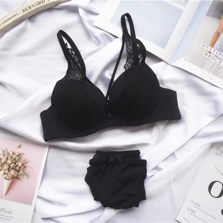 Moterų Seksualus Nėrinių Liemenėlė - Push-Up Bralette Kvėpuojantis Komplektas
