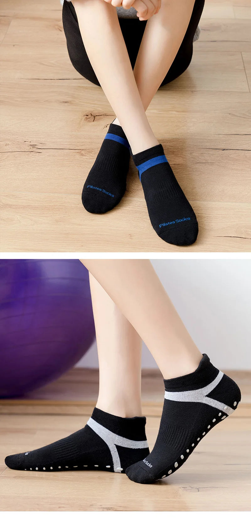 Sporto Kojinės Jogai Pilatesui - Anti-Slip Kompresijos