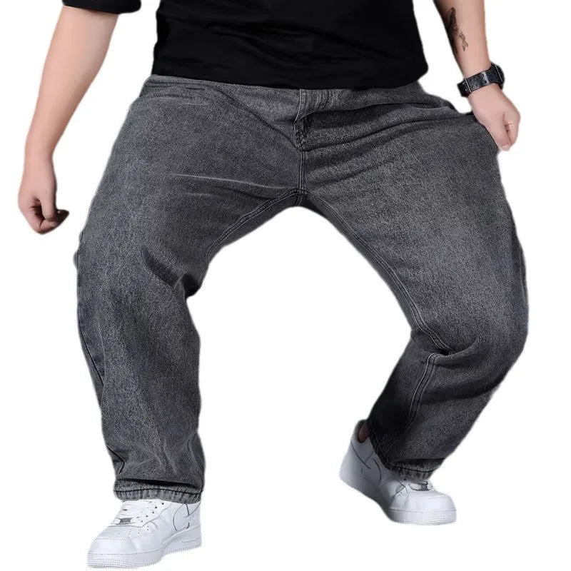 Vyriški Džinsai Dideliems Vyrams - Patogūs Tiesūs su Stretch