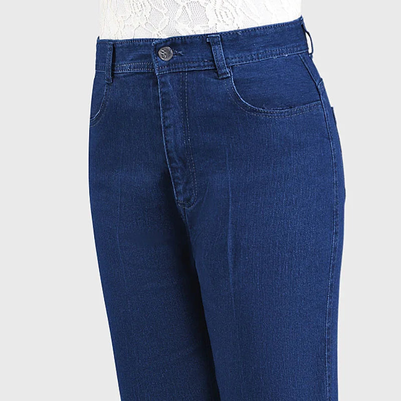 Moteriški Tiesūs Džinsai Aukštu Liemeniu - Mom Baggy Džinsai Vintage Stiliaus