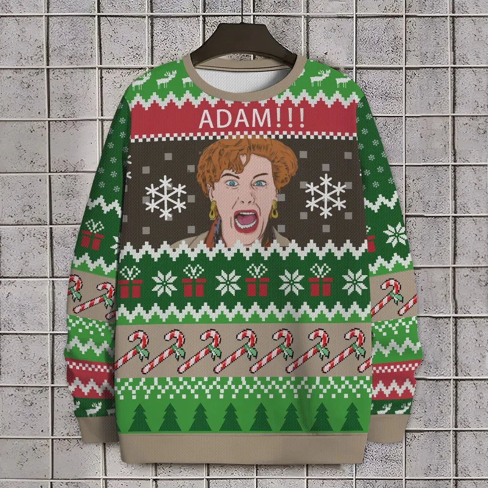 2025 Naujas 3D Spausdintas Kalėdinis Megztinis | Ugly Sweater Unisex su Animaciniu Raštu