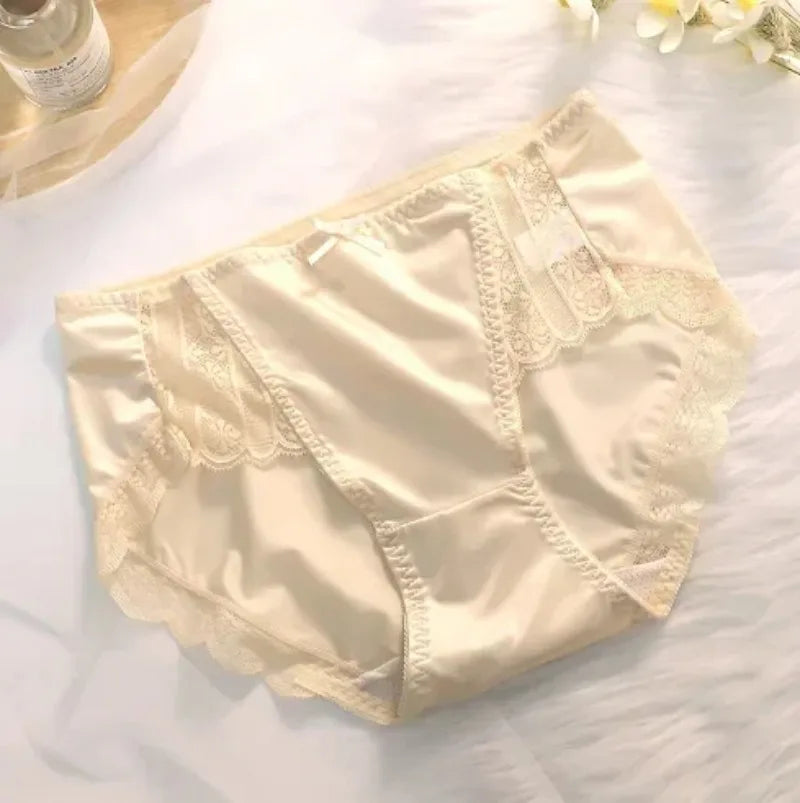 Moteriškos Šilko Kelnaitės - Kvėpuojančios Seksualios Vidutinio Liemens Ice Silk