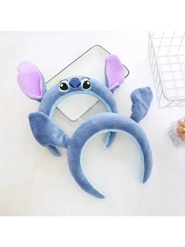 Disney Stitch Plaukų Juosta - Miela Pliušinė Dekoratyvinė Juosta Mergaitėms su Anti-Slip Technologija