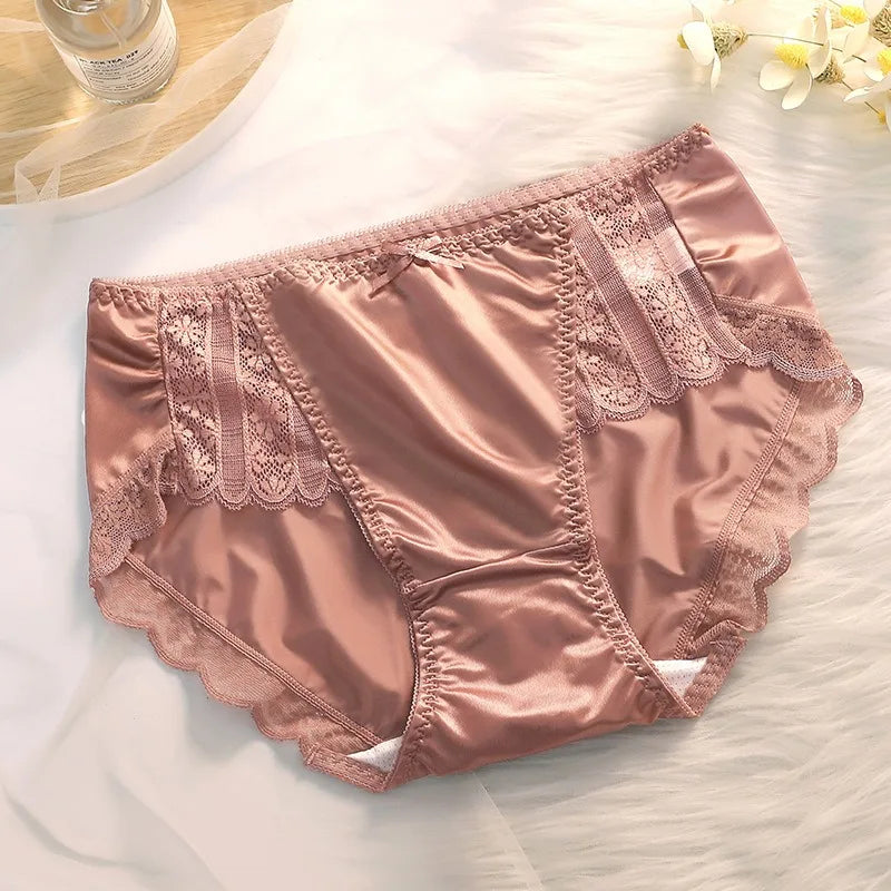 Moteriškos Šilko Kelnaitės - Kvėpuojančios Seksualios Vidutinio Liemens Ice Silk