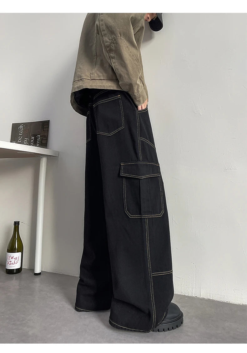 Vyriški Didelio Dydžio Džinsai 8XL - 100% Medvilnės Aukštos Kokybės Rudens Kelnės Retro Stiliaus