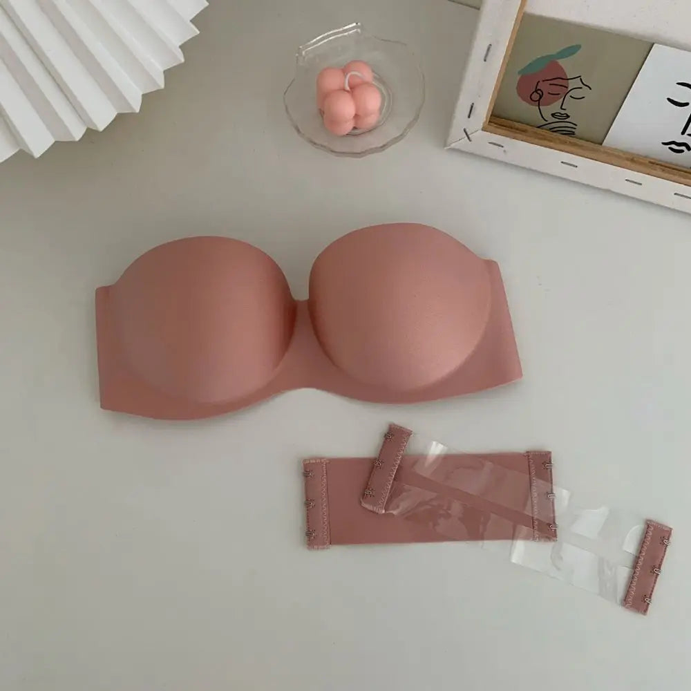 Liemenėlė Be Petnešų su Pratęsimu - Seksualus Strapless Bra Be Metalinių Lankelių