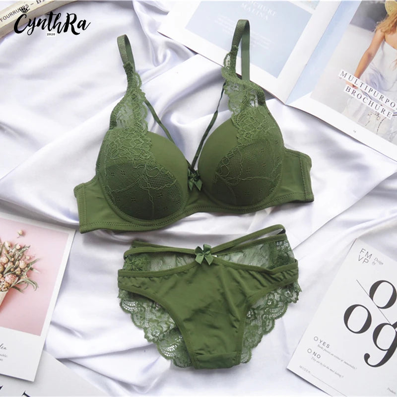 Moterų Seksualus Nėrinių Liemenėlė - Push-Up Bralette Kvėpuojantis Komplektas