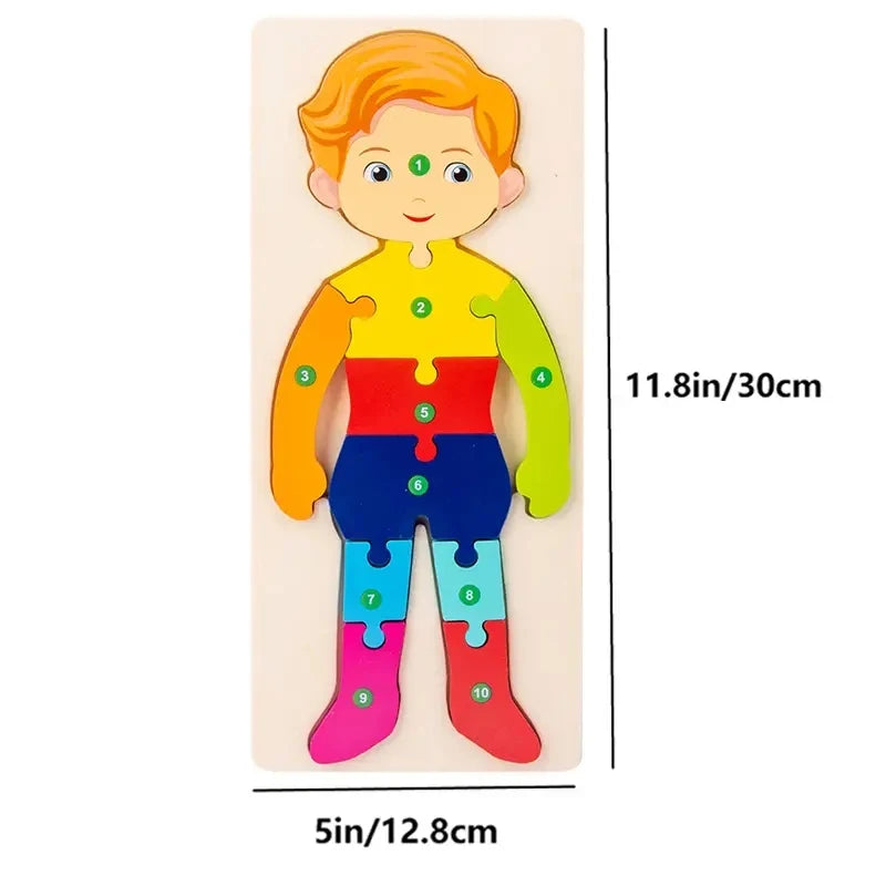 Medinės Dėlionės Vaikams 1-6 Metų | Dinozaurai, Gyvūnai, Transportas - Edukacinis Rinkinys