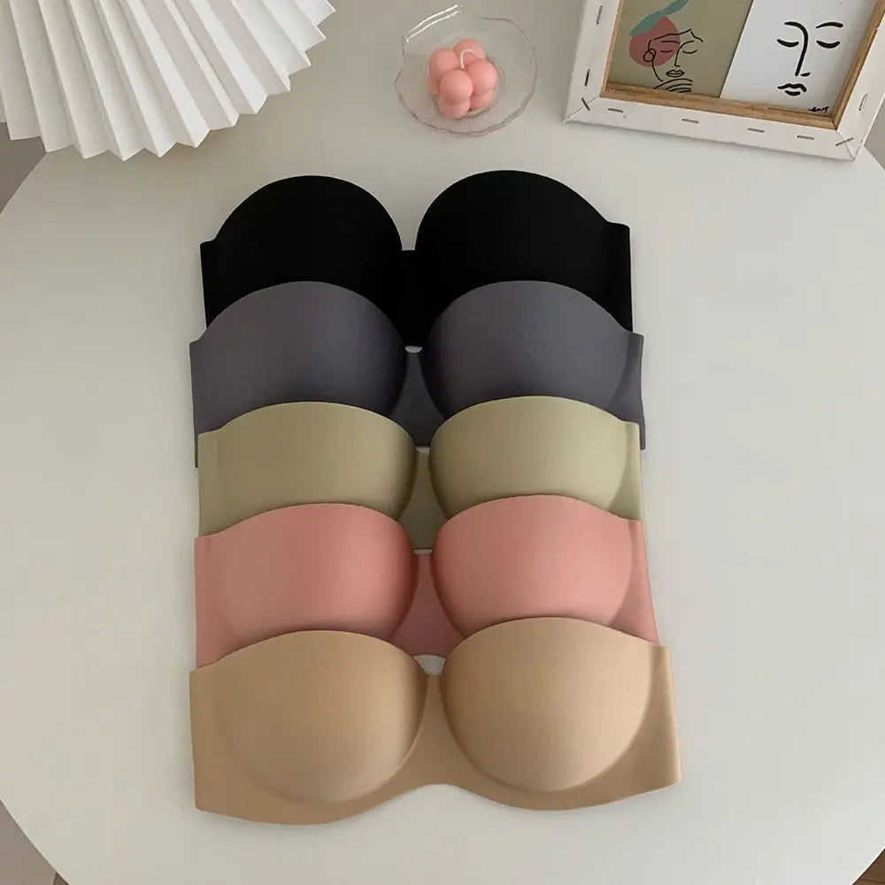 Liemenėlė Be Petnešų su Pratęsimu - Seksualus Strapless Bra Be Metalinių Lankelių