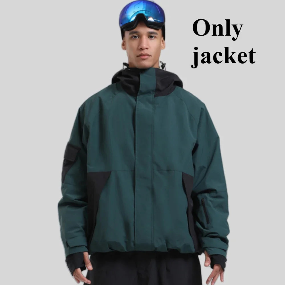 Slidinėjimo Striukė - Vandeniui Atspari Snowboard Striukė su Gobtuku