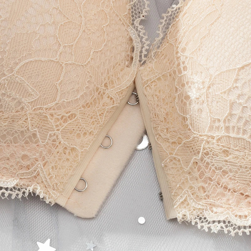 Nėrinuota Liemenėlė su Priekyje Užsegimu - Seamless Push-Up Bra
