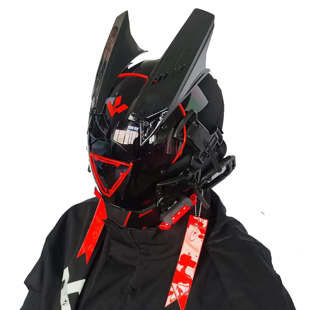 JAUPTO Punk Kaukė Cosplay Vyrams Moterims - LED Trikampio Šviesos Kaukė Helovino Vakarėlio Muzikos Festivalio Aksesuarai