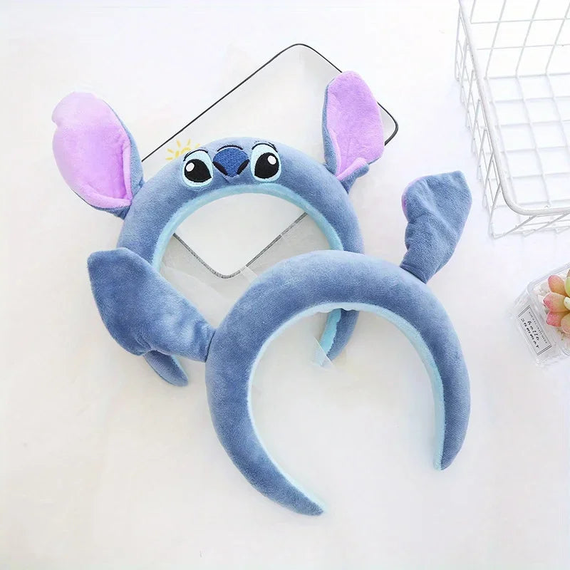 Disney Stitch Plaukų Juosta - Miela Pliušinė Dekoratyvinė Juosta Mergaitėms su Anti-Slip Technologija