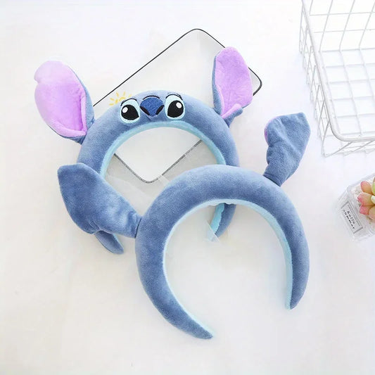 Disney Stitch Plaukų Juosta - Miela Pliušinė Dekoratyvinė Juosta Mergaitėms su Anti-Slip Technologija