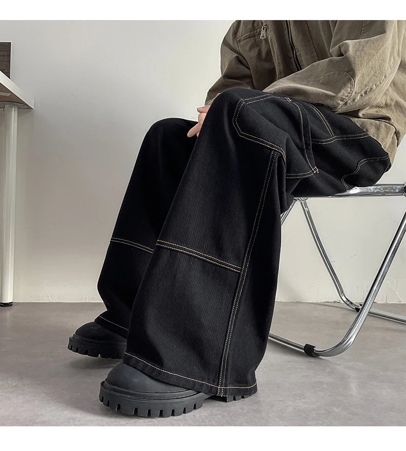 Vyriški Didelio Dydžio Džinsai 8XL - 100% Medvilnės Aukštos Kokybės Rudens Kelnės Retro Stiliaus