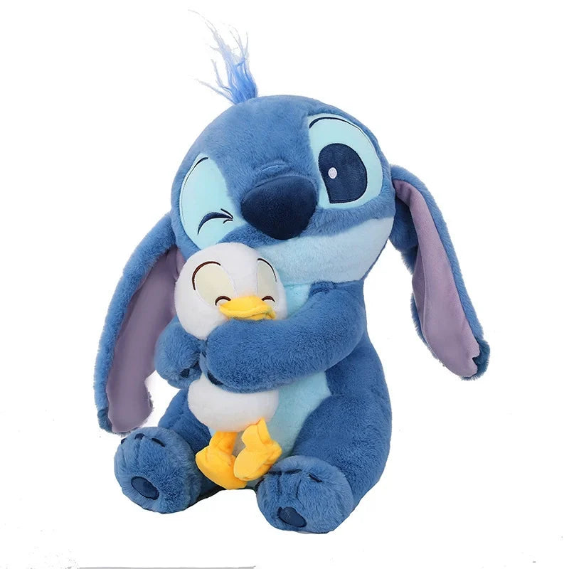 Disney Stitch Plaukų Juosta su Žaliais Lapeliais - Miela Pliušinė Dekoratyvinė Juosta Mergaitėms