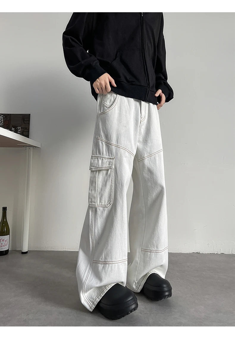 Vyriški Didelio Dydžio Džinsai 8XL - 100% Medvilnės Aukštos Kokybės Rudens Kelnės Retro Stiliaus