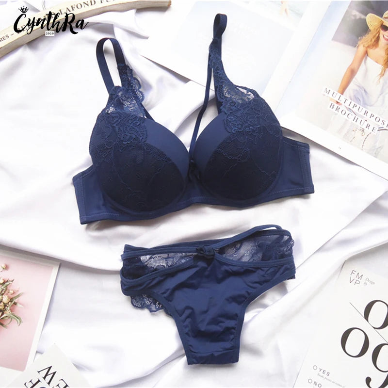 Moterų Seksualus Nėrinių Liemenėlė - Push-Up Bralette Kvėpuojantis Komplektas