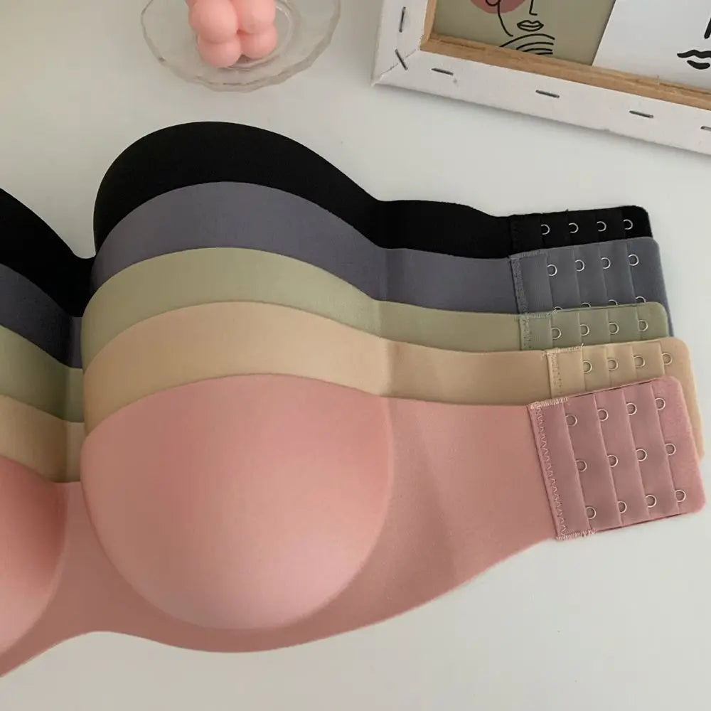 Liemenėlė Be Petnešų su Pratęsimu - Seksualus Strapless Bra Be Metalinių Lankelių