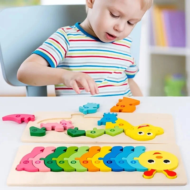 Medinės Dėlionės Vaikams 1-6 Metų | Dinozaurai, Gyvūnai, Transportas - Edukacinis Rinkinys