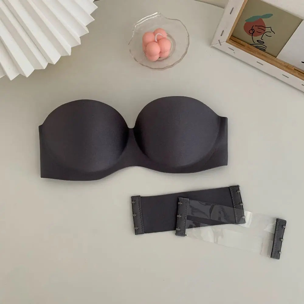 Liemenėlė Be Petnešų su Pratęsimu - Seksualus Strapless Bra Be Metalinių Lankelių