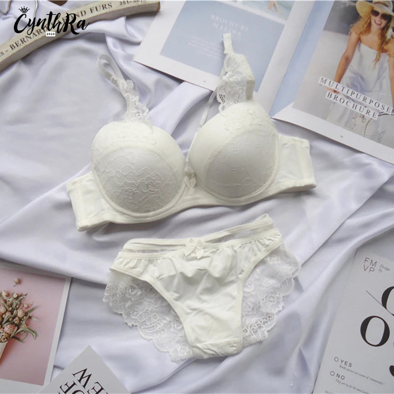 Moterų Seksualus Nėrinių Liemenėlė - Push-Up Bralette Kvėpuojantis Komplektas