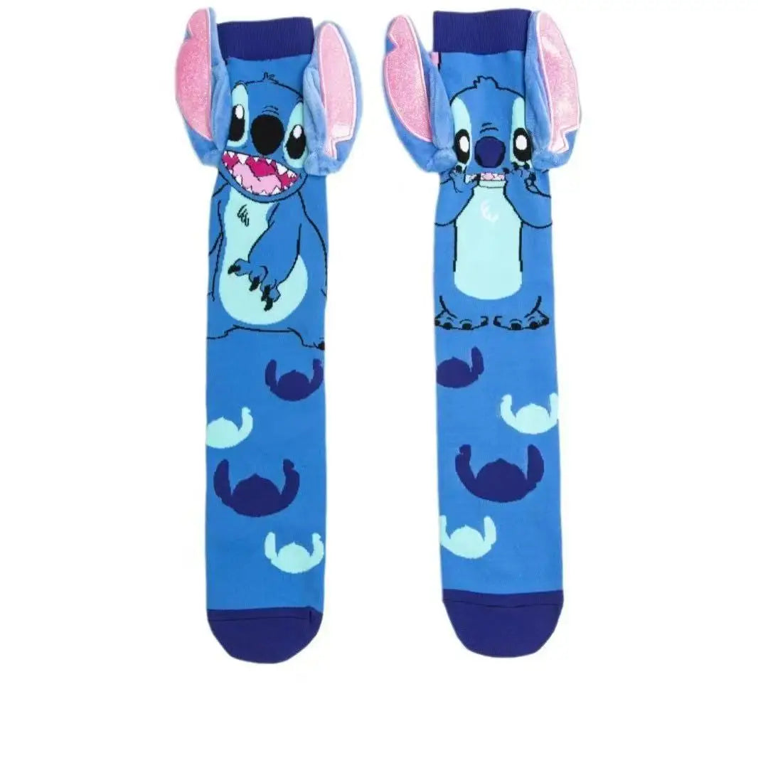 Disney Stitch Plaukų Juosta su Žaliais Lapeliais - Miela Pliušinė Dekoratyvinė Juosta Mergaitėms