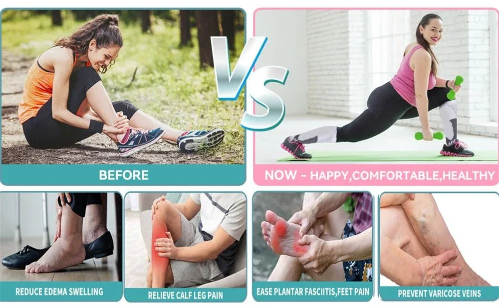 Kompresijos Kojinės 20-30mmHg - Iki Kelių - Kraujotakai