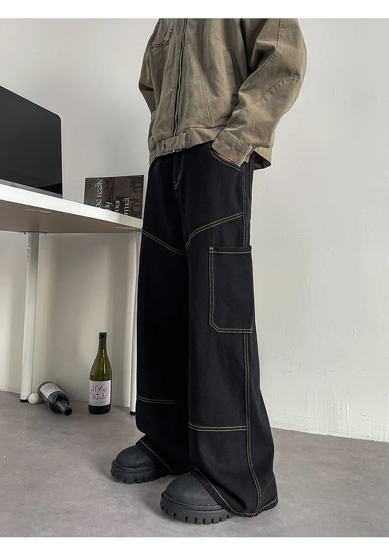 Vyriški Didelio Dydžio Džinsai 8XL - 100% Medvilnės Aukštos Kokybės Rudens Kelnės Retro Stiliaus