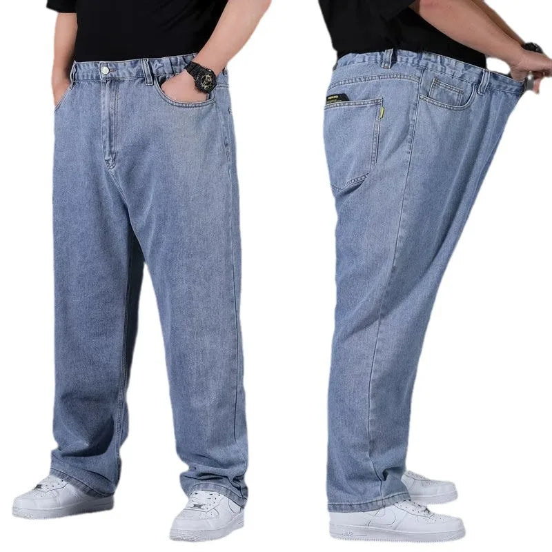 Vyriški Džinsai Dideliems Vyrams - Patogūs Tiesūs su Stretch