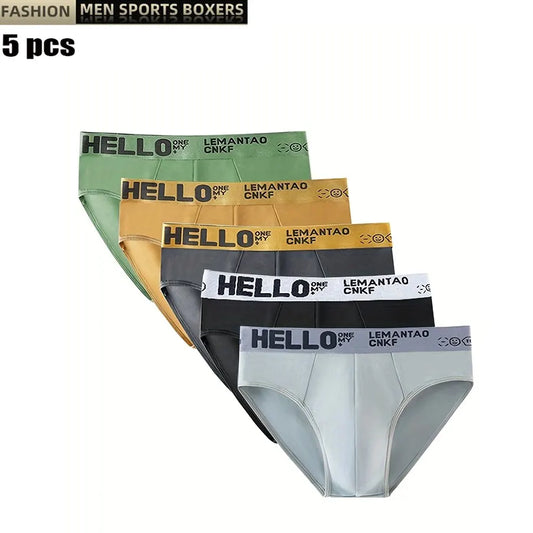 Vyriški Apatiniai 5 Poros - Briefs Vasariniai - Medvilnė Anti-Fungal
