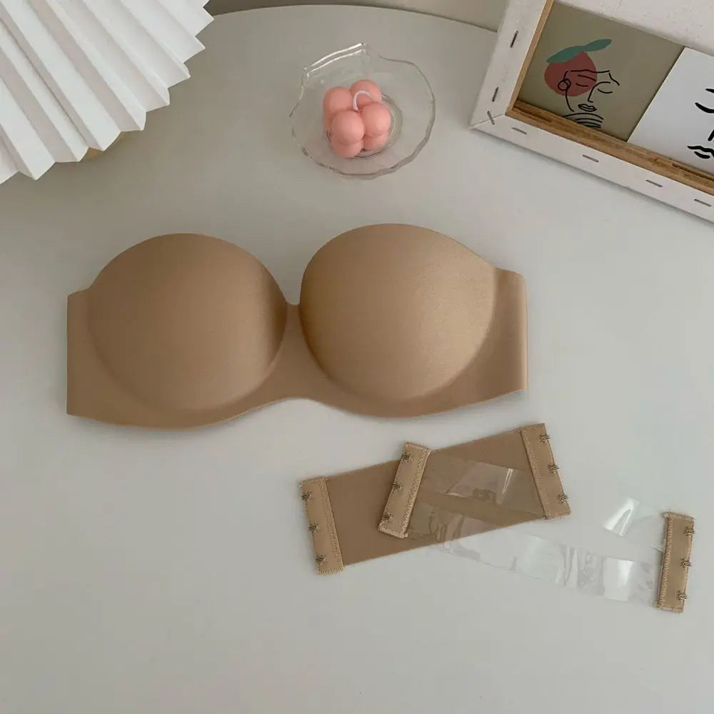 Liemenėlė Be Petnešų su Pratęsimu - Seksualus Strapless Bra Be Metalinių Lankelių