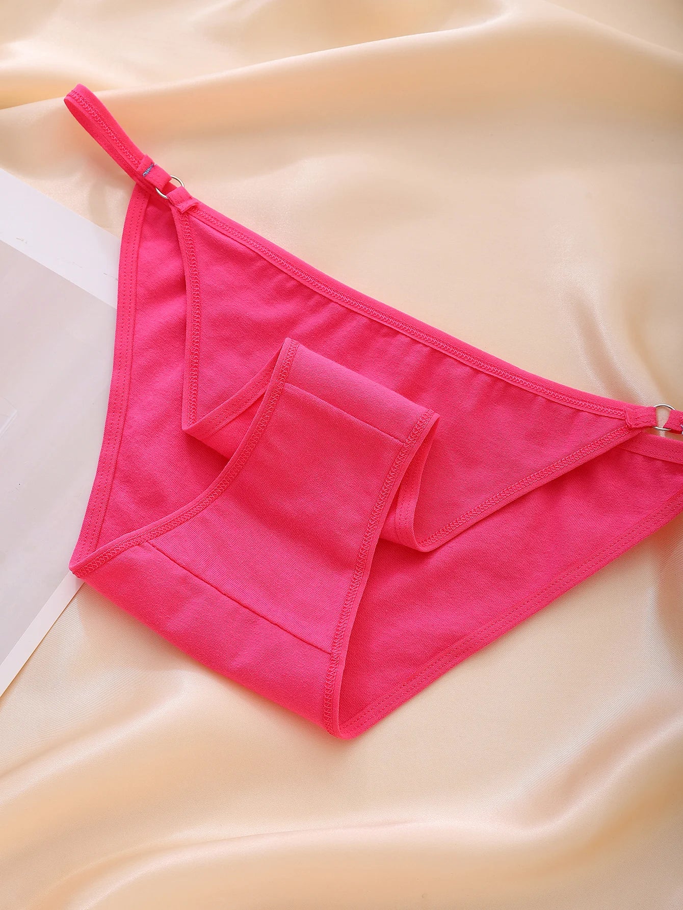 Moterų Seksualios Kelnaitės 5 Vnt. - Hipster Bikini su Žiedu ir Raišteliu