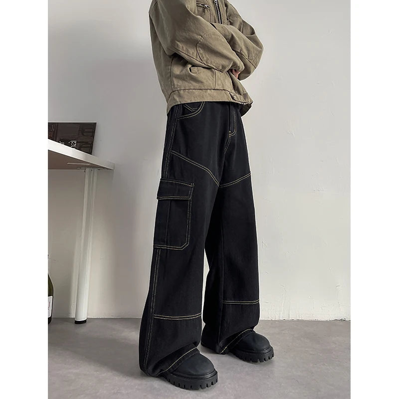 Vyriški Didelio Dydžio Džinsai 8XL - 100% Medvilnės Aukštos Kokybės Rudens Kelnės Retro Stiliaus