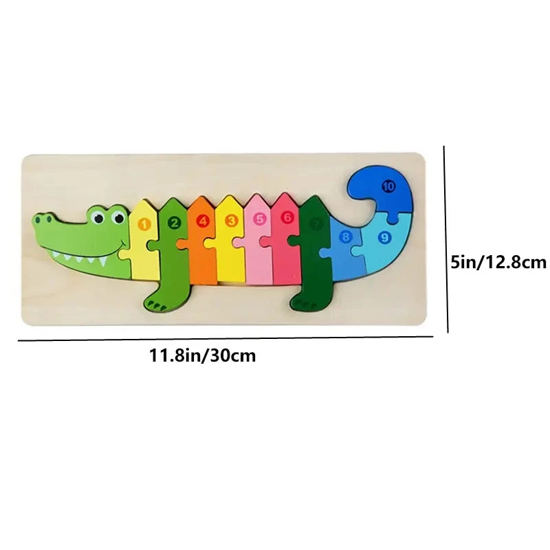 Medinės Dėlionės Vaikams 1-6 Metų | Dinozaurai, Gyvūnai, Transportas - Edukacinis Rinkinys