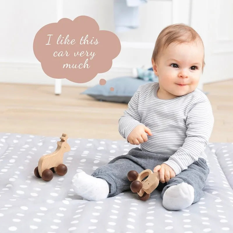 Medinis Automobilių Žaislas iš Klevo | Montessori Kramtukas Kūdikiams - DIY Rankdarbiai