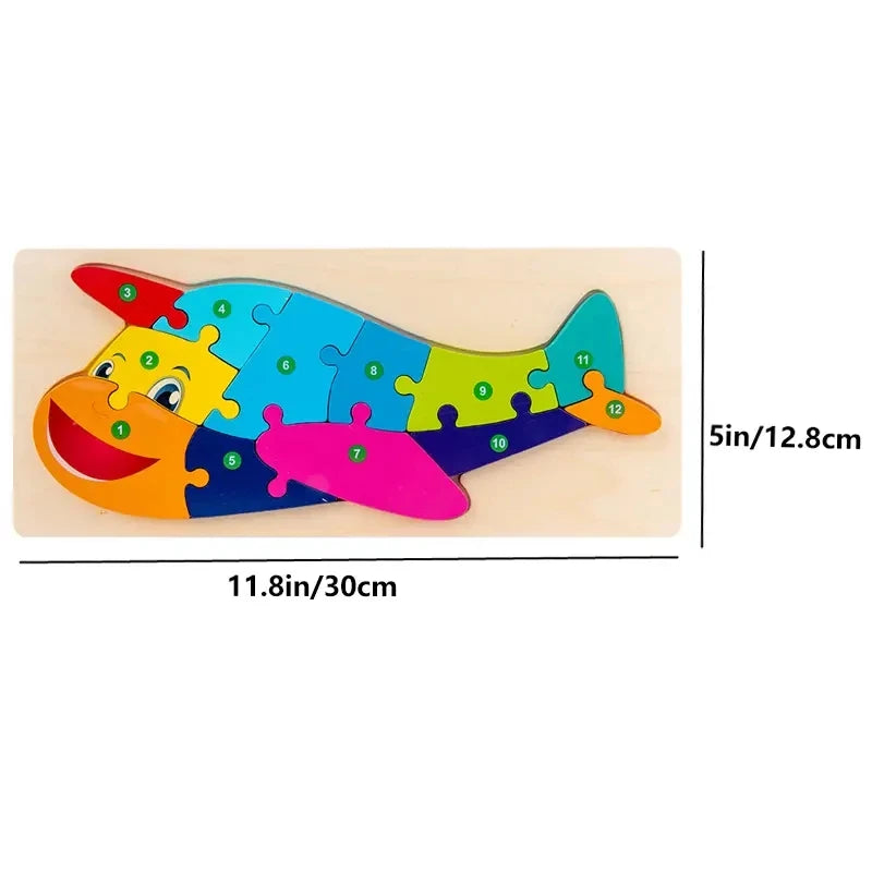 Medinės Dėlionės Vaikams 1-6 Metų | Dinozaurai, Gyvūnai, Transportas - Edukacinis Rinkinys