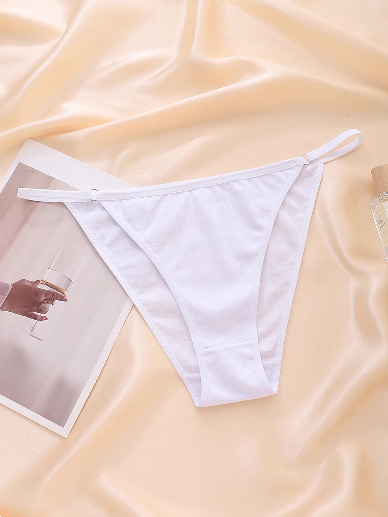Moterų Seksualios Kelnaitės 5 Vnt. - Hipster Bikini su Žiedu ir Raišteliu