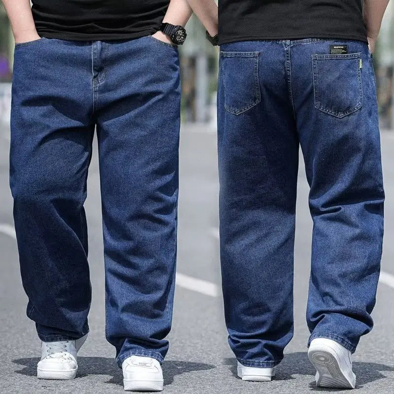 Vyriški Oversize Džinsai - Platūs Baggy Y2K Stiliaus Kelnės su Kišenėmis