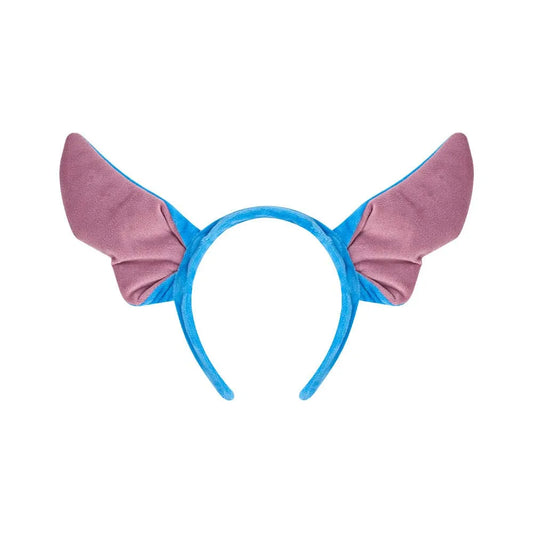 Disney Stitch Plaukų Juosta su Žaliais Lapeliais - Miela Pliušinė Dekoratyvinė Juosta Mergaitėms