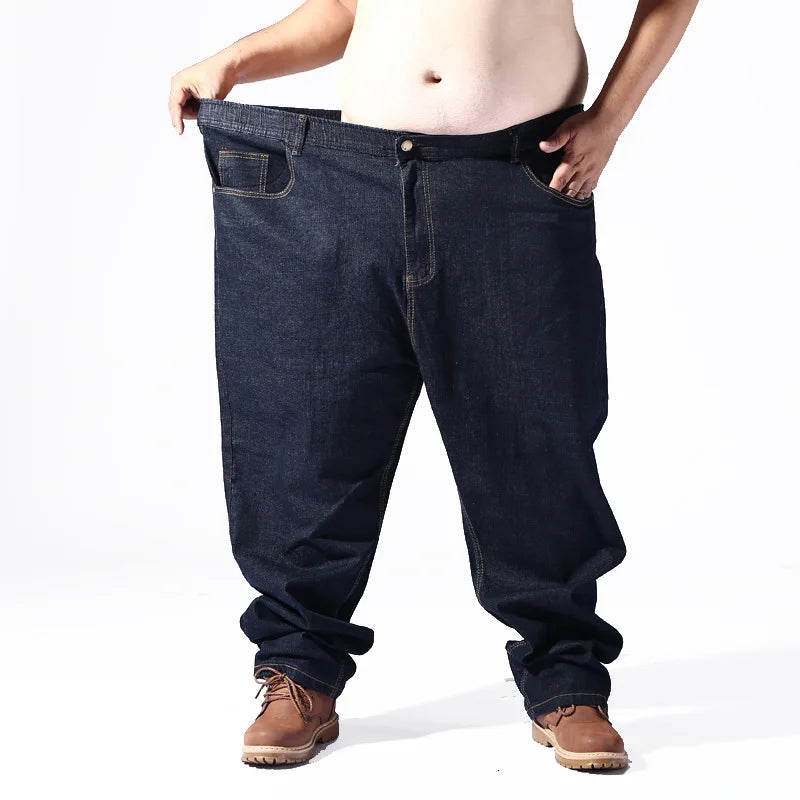 Vyriški Ypač Didelio Dydžio Džinsai 200KG - 10XL-15XL Juodi Stretch Tiesūs Rudens Žiemos Kelnės