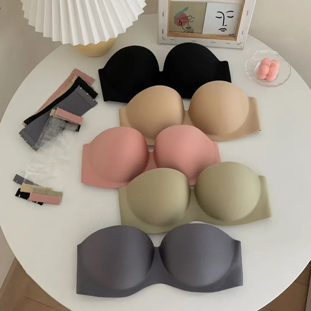 Liemenėlė Be Petnešų su Pratęsimu - Seksualus Strapless Bra Be Metalinių Lankelių