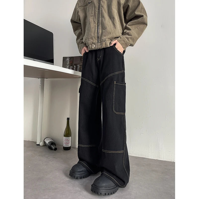 Vyriški Didelio Dydžio Džinsai 8XL - 100% Medvilnės Aukštos Kokybės Rudens Kelnės Retro Stiliaus