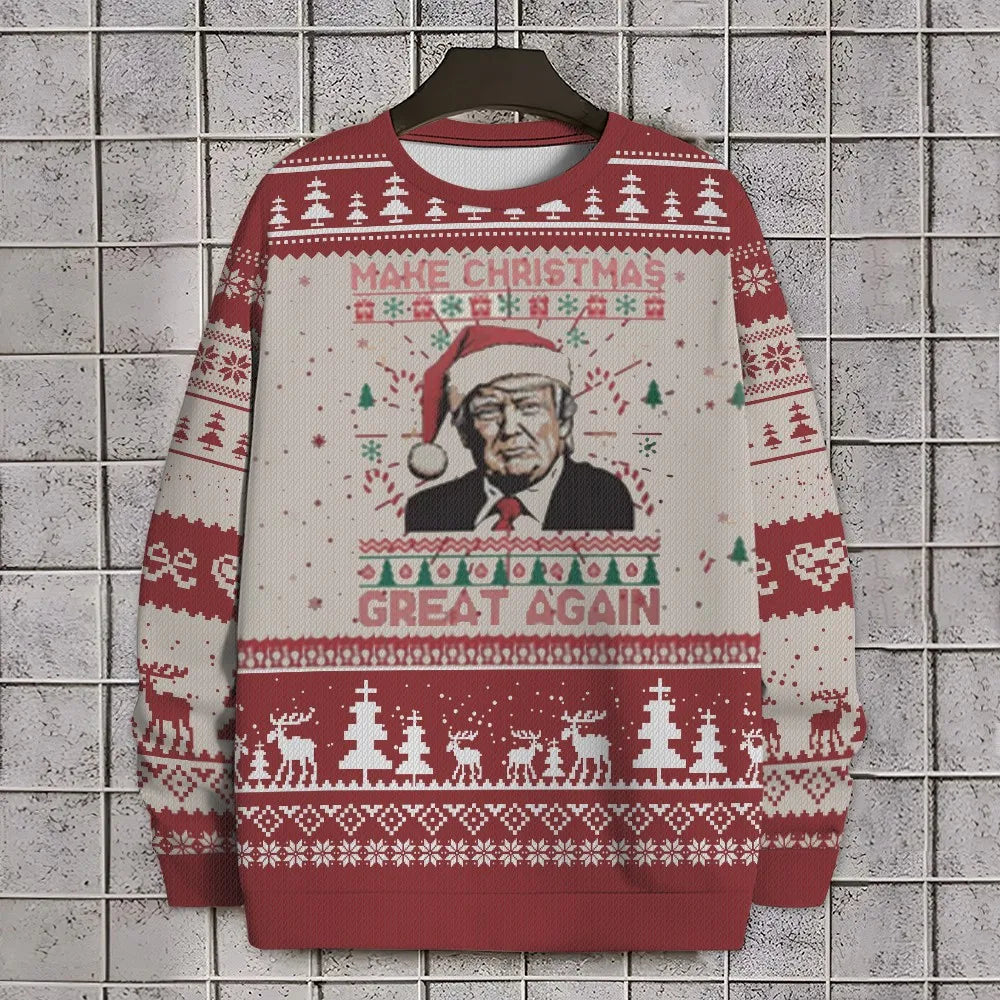 2025 Naujas 3D Spausdintas Kalėdinis Megztinis | Ugly Sweater Unisex su Animaciniu Raštu