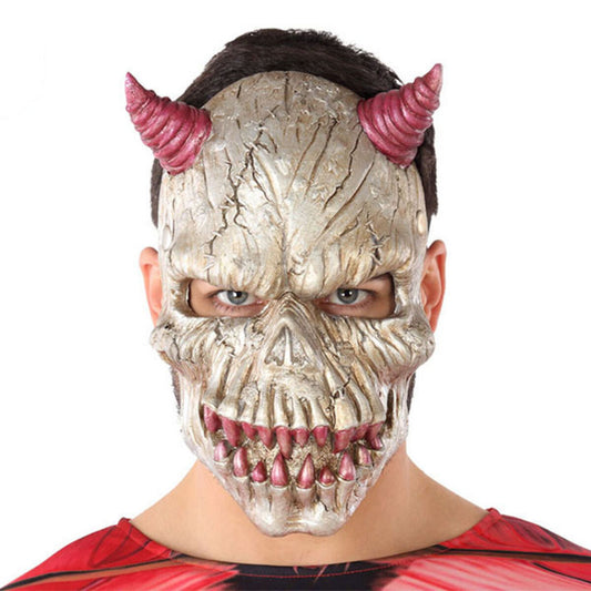 Halloween Kaukė - Balta Siaubo Kaukė Suaugusiesiems